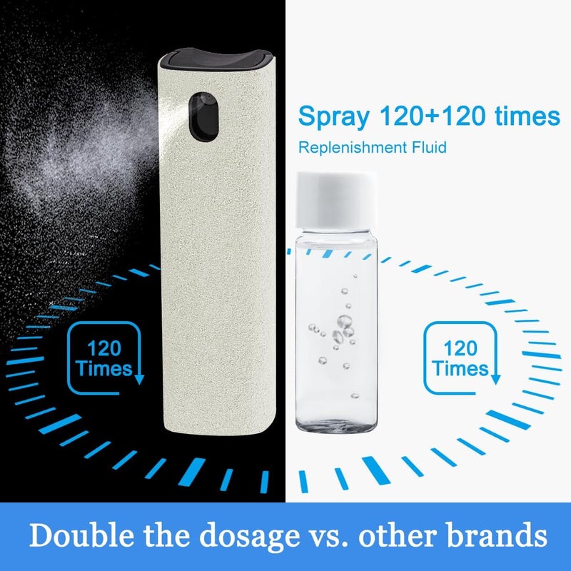 walrfid Car Screen Cleaner Spray, Electronic Touchscreen Mist Cleaning Brush Kit for TV, Laptop, iPad, iPhone, Cellphone, MacBook Pro, Tablet, PC, Computer, Monitor, LCD Screens, Eyeglasses - Cream - Image 5